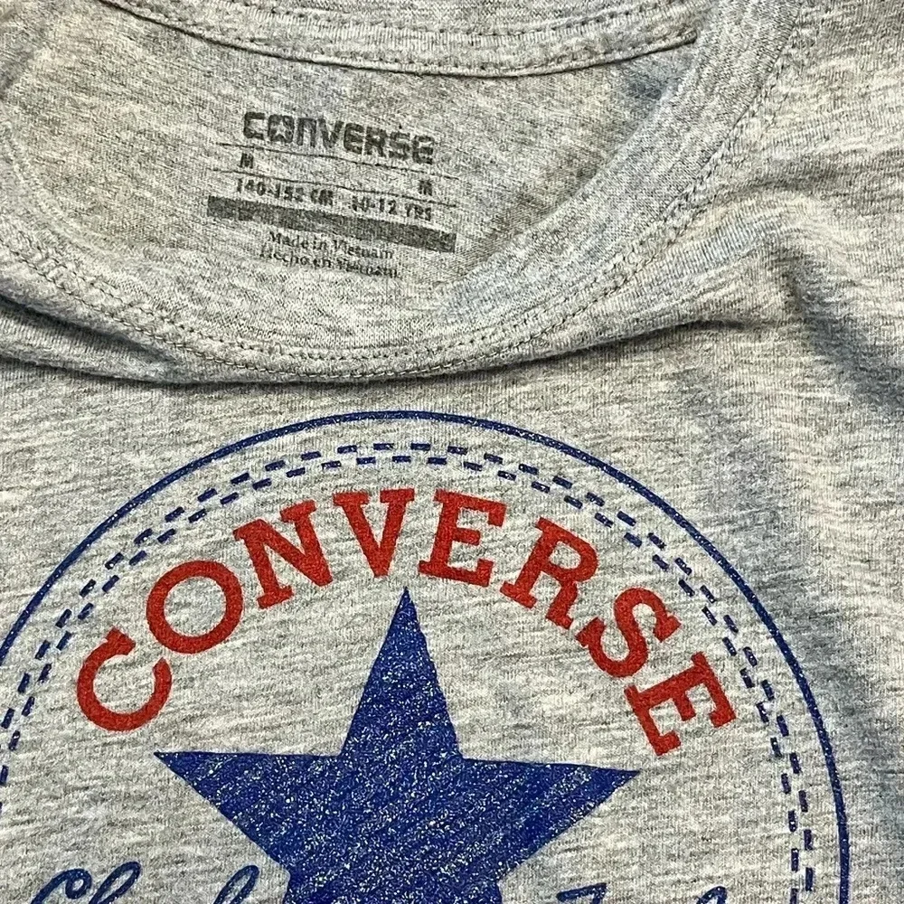 Converse Chuck Taylor gray short sleeved t-shirt size M (10-12)